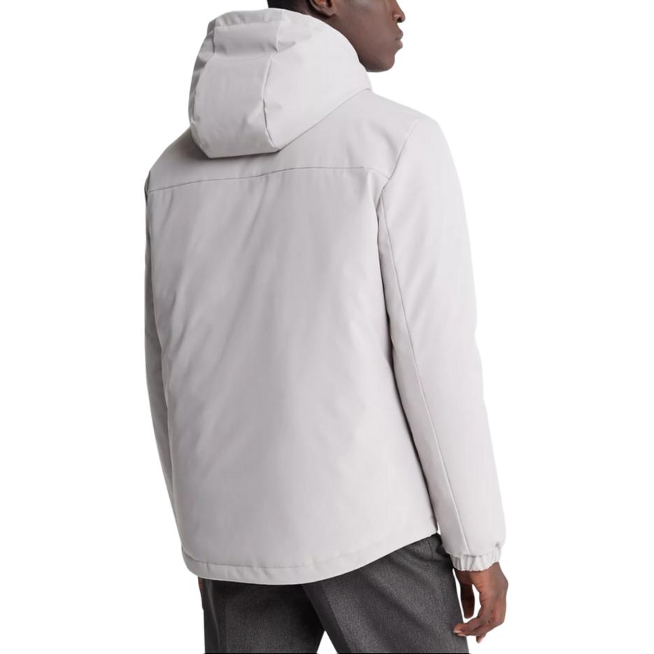 Calvin Klein Minimalist Comfortable Hooded Warm Waterproof Outdoor Jacket Men jackets Beige CMN24630-E4S