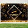 Graduate Themed Banner Customized Student Outdoor Garden Party Decorations Provided Portrait Photography Background Studio Props