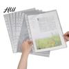 A4-storlek Transparent mapp 100 st Klar Vattentätt dokumentfodral Papper med 11 hål Organizer 11-håls fil för skol- och kontorsmaterial Visuell design