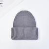 Winter Knit Beanie Hat Unisex  Custom Logo Ribbed Wool Knit Beanies Winter Luxury Warm Cuffed Beanie Hat for Women Men