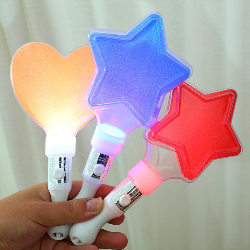 1-10 stuks Kpop Lightstick Verjaardagsstick Concert Pentagram Glow Stick Handheld Knipperende Stok Idool Steunstokken