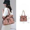 Casual Large Capacity Drawstring Anti-Theft Shoulder Bag Urban Minimalist Tote Bag Casually