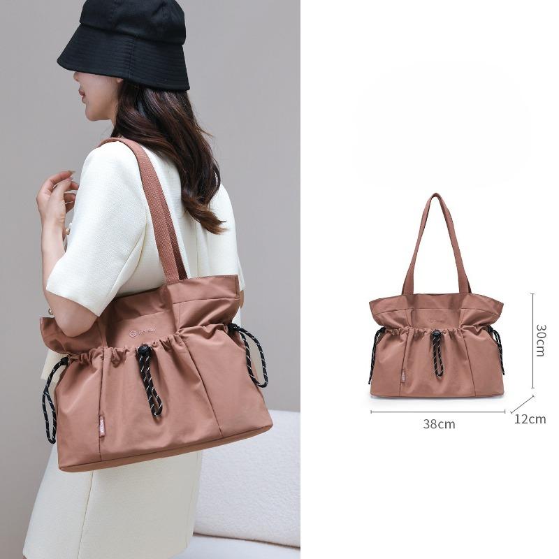 Casual Large Capacity Drawstring Anti-Theft Shoulder Bag Urban Minimalist Tote Bag Casually