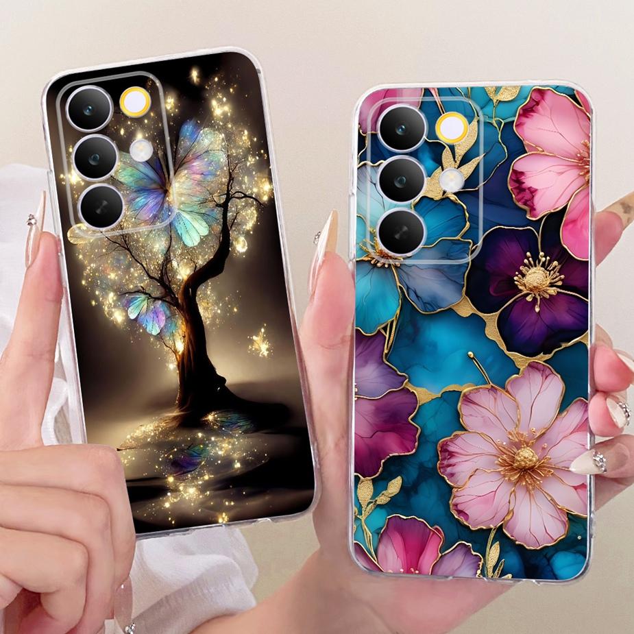 For Realme C85 Pro Case Stylish Flowers Butterfly Painted Cover Soft Slim Phone Case For Realme C85 C 85 RealmeC85 Pro 5G Fundas