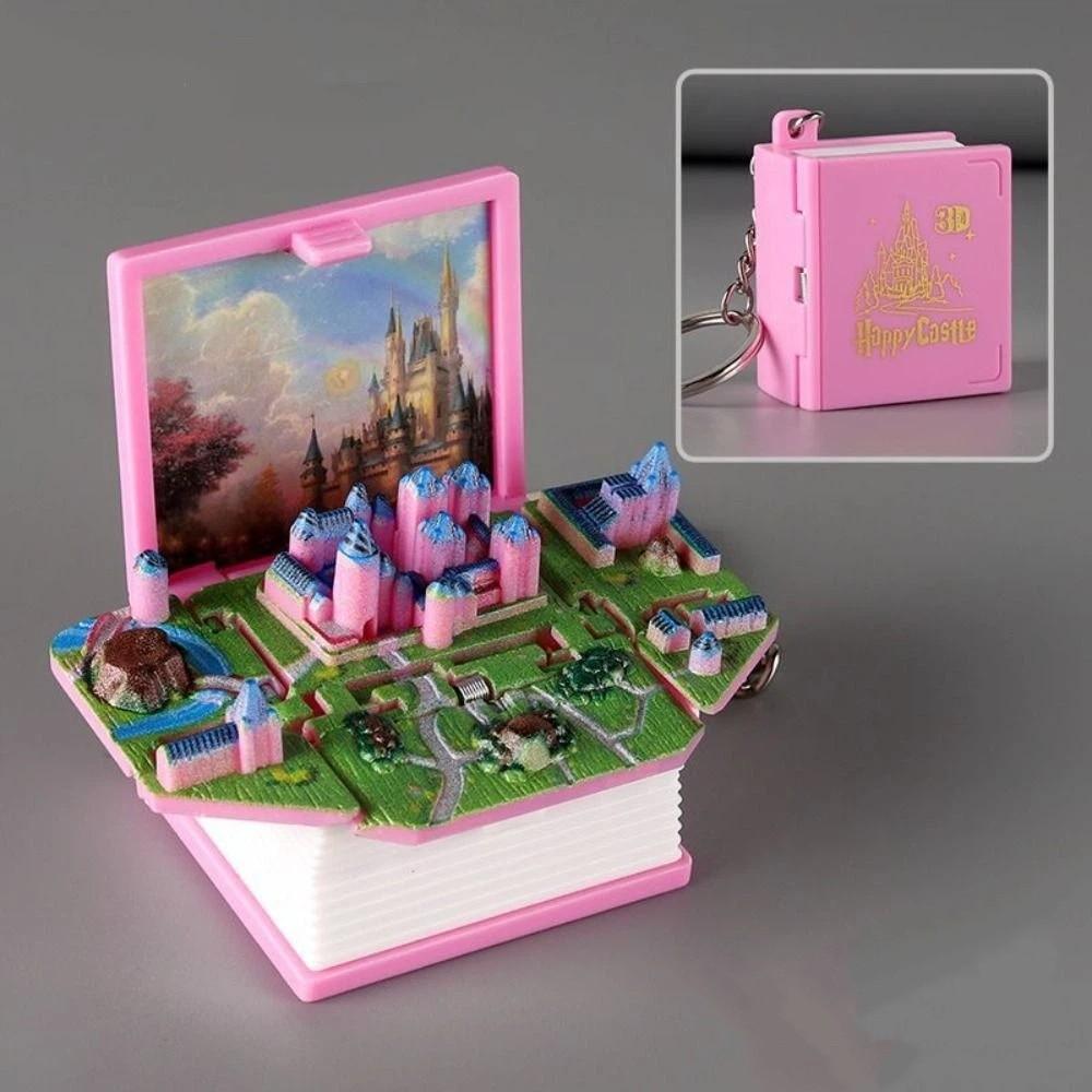 3D Opvouwbare Vouwboek Sleutelhanger Compact Lichtgewicht Angst Stressverlichting Sleutelhanger Kerstcadeau