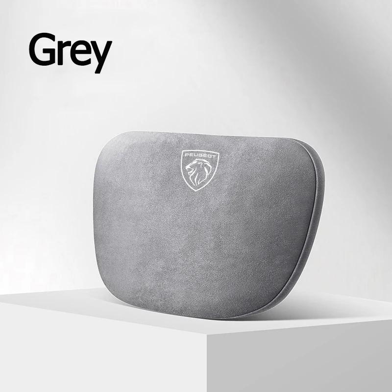 Suede Car Inner Headrest Neck Support Pillow with Strap for Peugeot 308 307 407 208 508 301 406 306 3008 5008 2008 3008 306 207