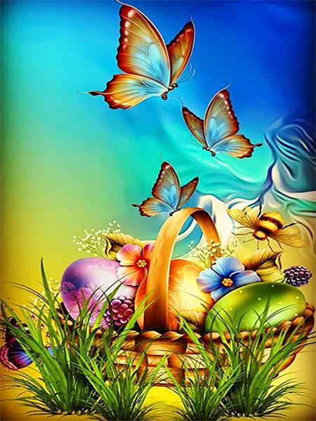 5d Diamant Malerei voller Bohrer Osterei Stickerei Mosaik Landschaft Kreuzstich Home Decor