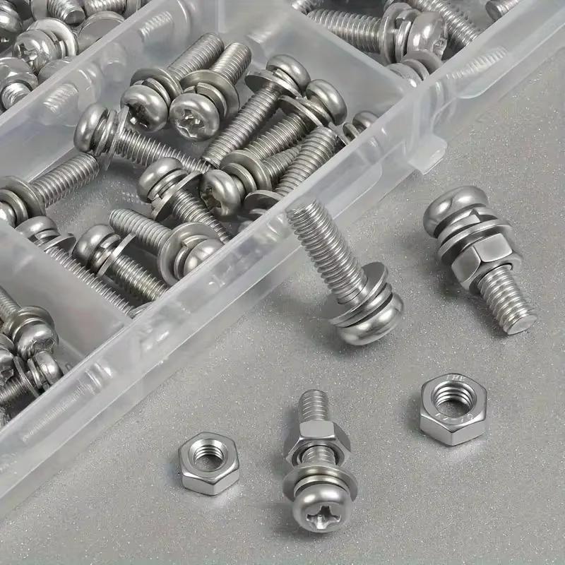 320pcs Premium Stainless Steel Screw and Nut Assortment Kit - Corrosion-Resistant, Snap-in Nuts, M2 To M5 Sizes - Ideal for DIY