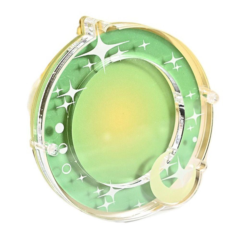 

Acrylic Anime Badge Storage Box Japanese-Style Badge Protector Cover Badge Display Cases Student Green-Round