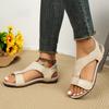 Women's New Plus Size Roman Sandals Women's Flat Velcro Casual Beach Sandals