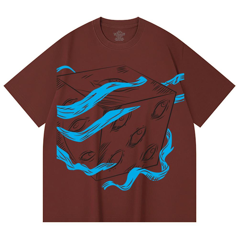 230 Gsm 100% Cotton Jujutsu Kaisen V59 Gojo Print Unisex Heavy Cotton T Shirt