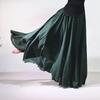 Women's Cotton Linen Maxi Skirts Boho Soft Solid Elastic High Waist Pleated A-Line Flowy Swing Long Maxi Skirts Elastic Waist Long Skirt for Women