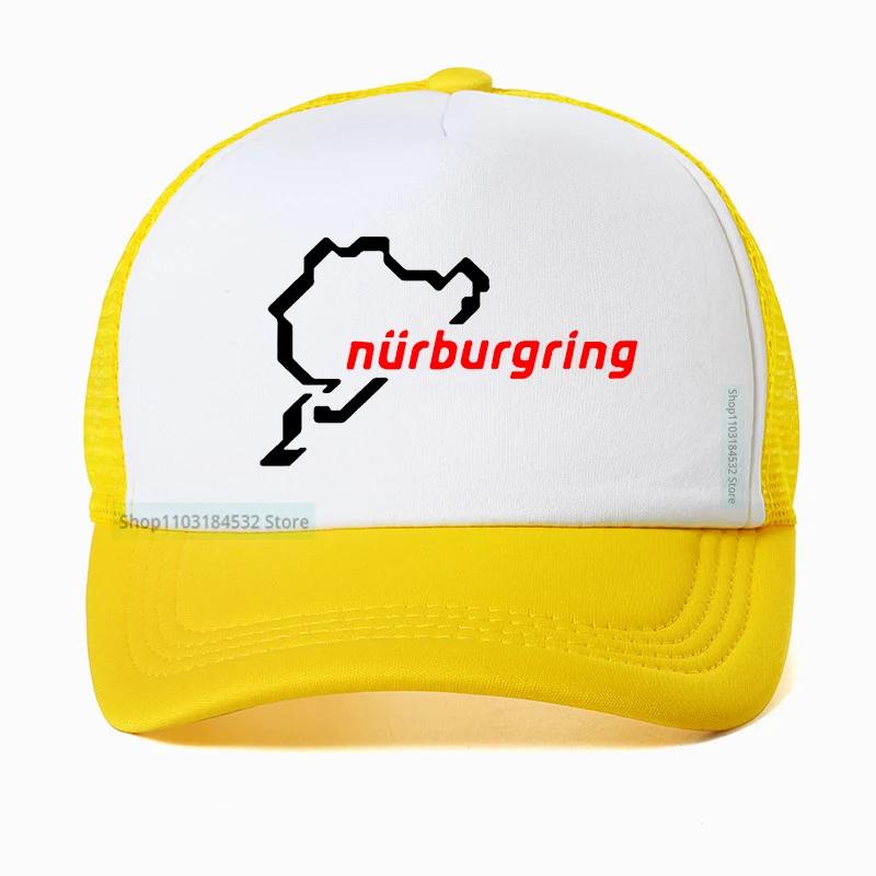 Stile Auto Corsa Strada Corsa Nurburgring cappello per Unisex Cappellino da Baseball da Corsa cool Rete Traspirante Cappellini Trucker Casquette Gorras