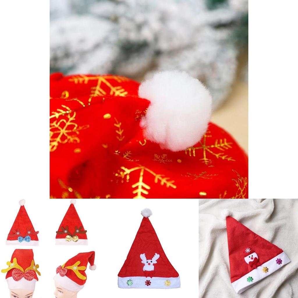 Charming Christmas Led Hat For Adults And Kids Featuring Cartoon Antlers And Velvet Finish
