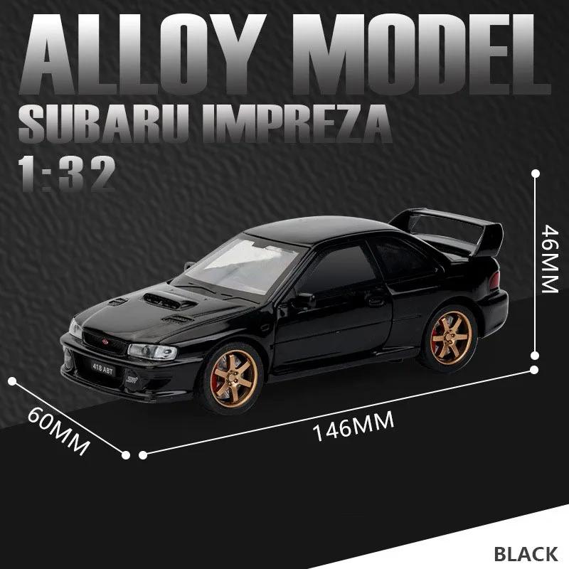 

1:32 Subaru Impreza STI Civic TYPE-R Модель Спортивного Автомобиля Игрушка Металлическая Литая Модели Гонночных Транспортных Средств Симуляция Звука Света Подарки чёрный