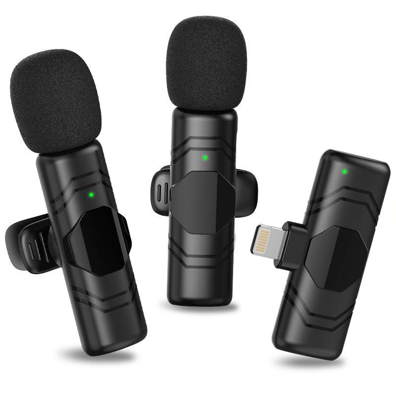 Wireless Lavalier Microphone with Noise Reduction for Live Broadcasts and Video Recording