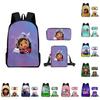 Gabbys Dollhouse Backpack Schoolbag Students Shoulder Bags Pencil Case Pouch