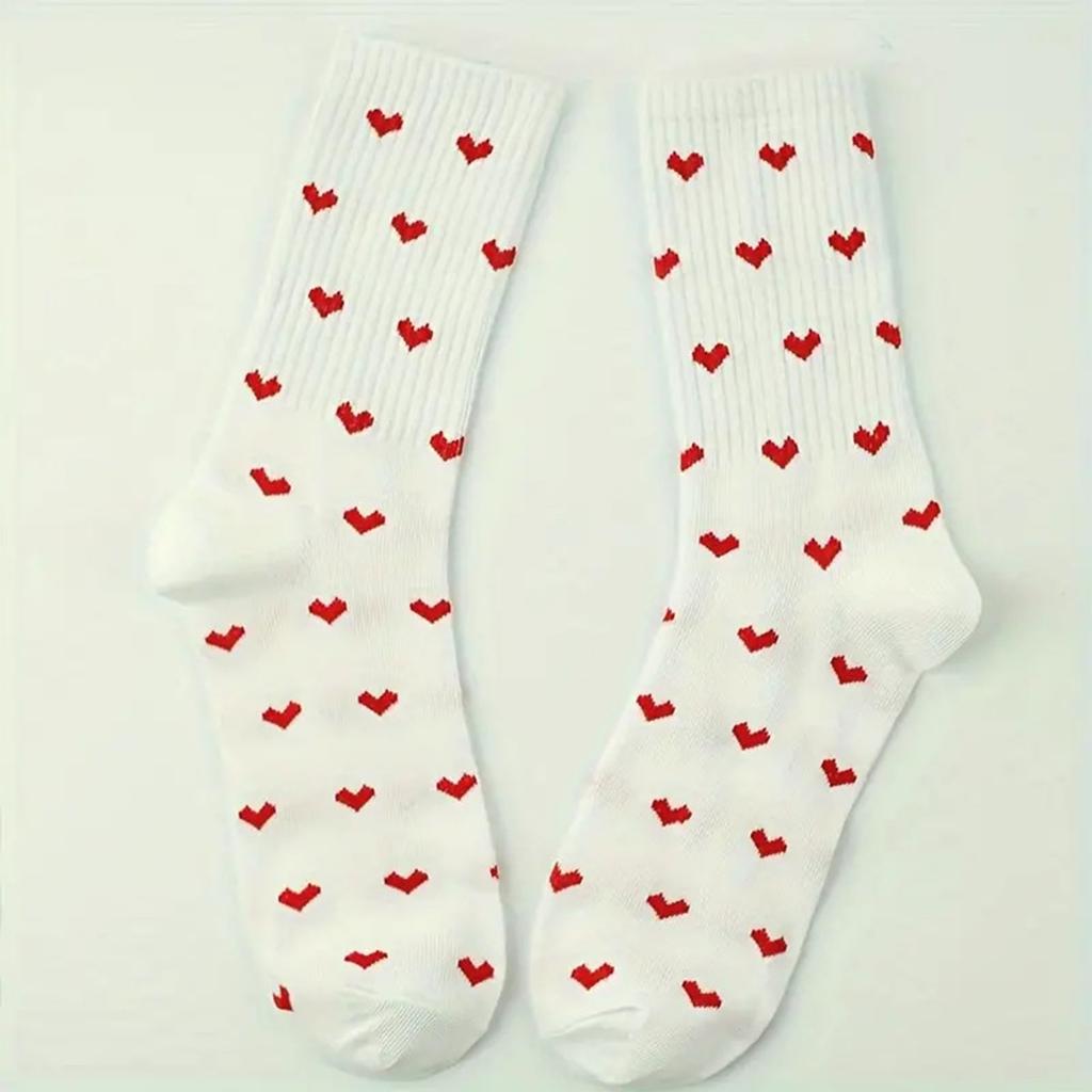 Socks Women's Mid-calf Mid-calf Love Long Socks Sports College