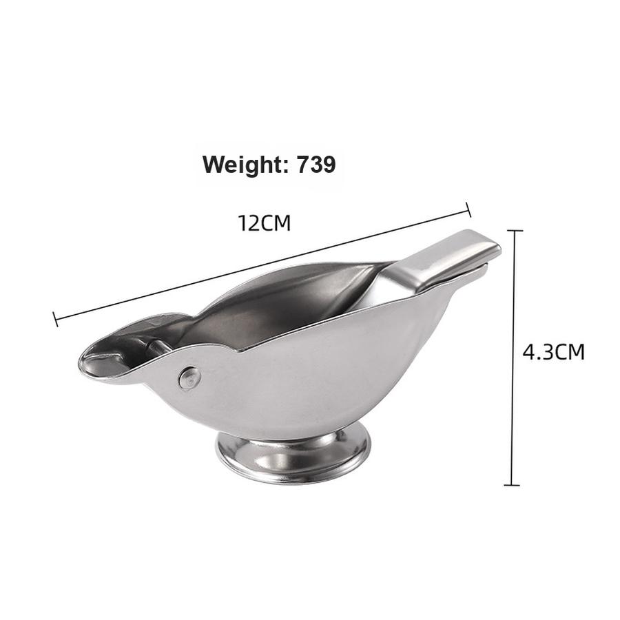 

3 pcs Mini Bird Lemon Squeezer, Thick 304 Stainless Steel Manual Orange Fruit Juicer for Home Kitchen Tools 12*4.3cm серебряный