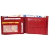 Portefeuille homme - AKZENT - Tasnim - Cuir véritable - Format horizontal compact - Rouge