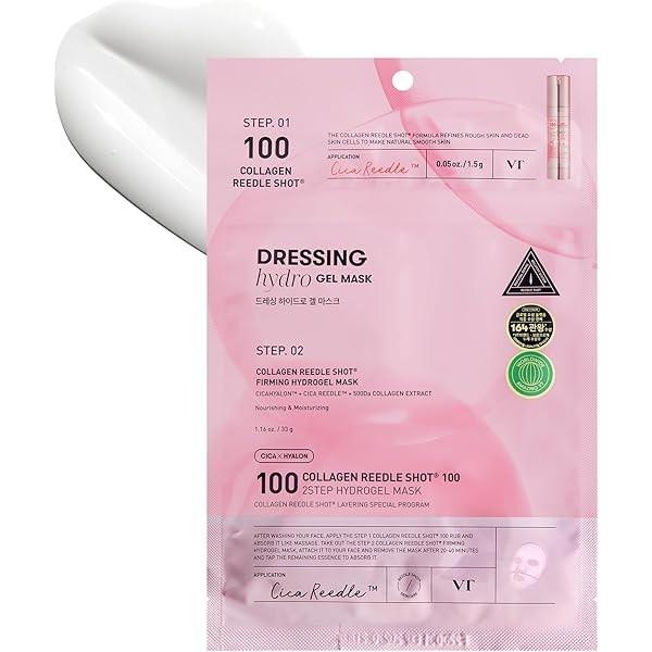 VT Mascarilla de hidrogel de dos pasos Collagen Reedle Shot 100(34,5 g x 4 unidades)