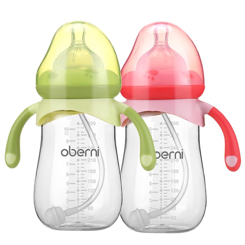 Oubeni 5cm Wide Mouth PP Anti-Colic Baby Bottle, Drop-Resistant Infant Milk Bottle.