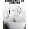 Wall Mounted Makeup Mirror with Light 20X 1X 8'' Double Sided LED Magnifying Bathroom Lighted Vanity Mirror with Magnification
