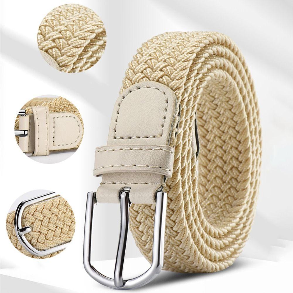 Lochfreier Elastischer Gürtel Vielseitiger Webgürtel Stretch Canvas Geflochtene Gürtel Für Damen Herren