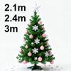 2.1/2.4/3m Large Christmas Trees Set DIY Christmas Tree Decoration Home Decor Party Holiday Ornament Red Christmas Tree Dropship