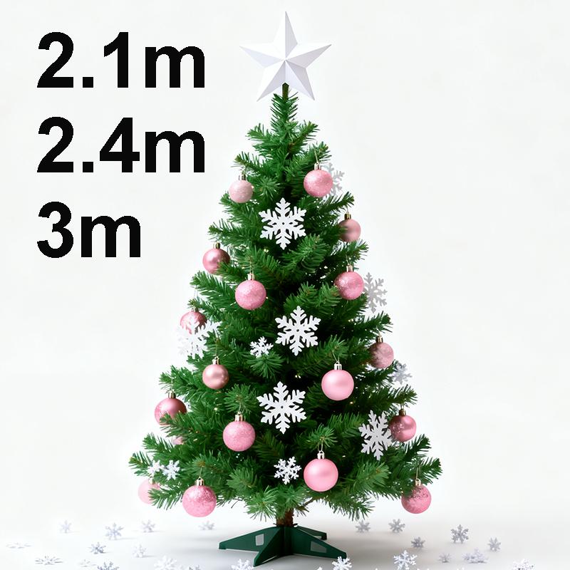 2.1/2.4/3m Large Christmas Trees Set DIY Christmas Tree Decoration Home Decor Party Holiday Ornament Red Christmas Tree Dropship