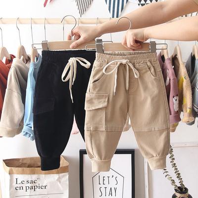 Boys' Casual Pants Spring Autumn Clothing Children's Radish Pant Children's Baby Fashionable Ankle Binding Workwear
