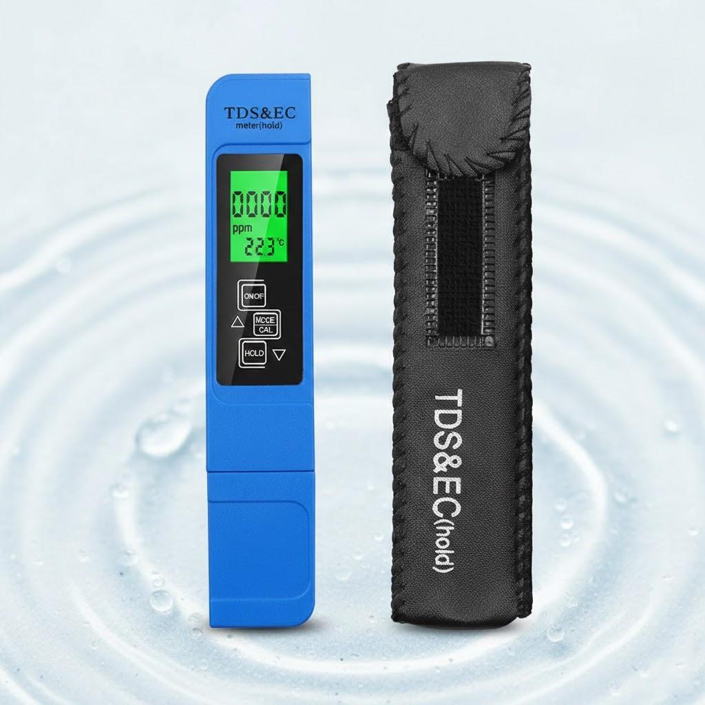 

Professional Digital Water Meter TDS EC Temperature Tester Purity Filter Water Quality Testing Pen LCD Display синій