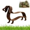 3D Dachshund Metal Sculpture,Rustic Dachshund Metal Garden Statues