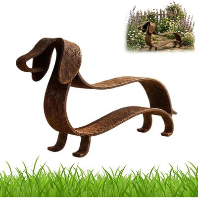 3D Dachshund Metal Sculpture,Rustic Dachshund Metal Garden Statues