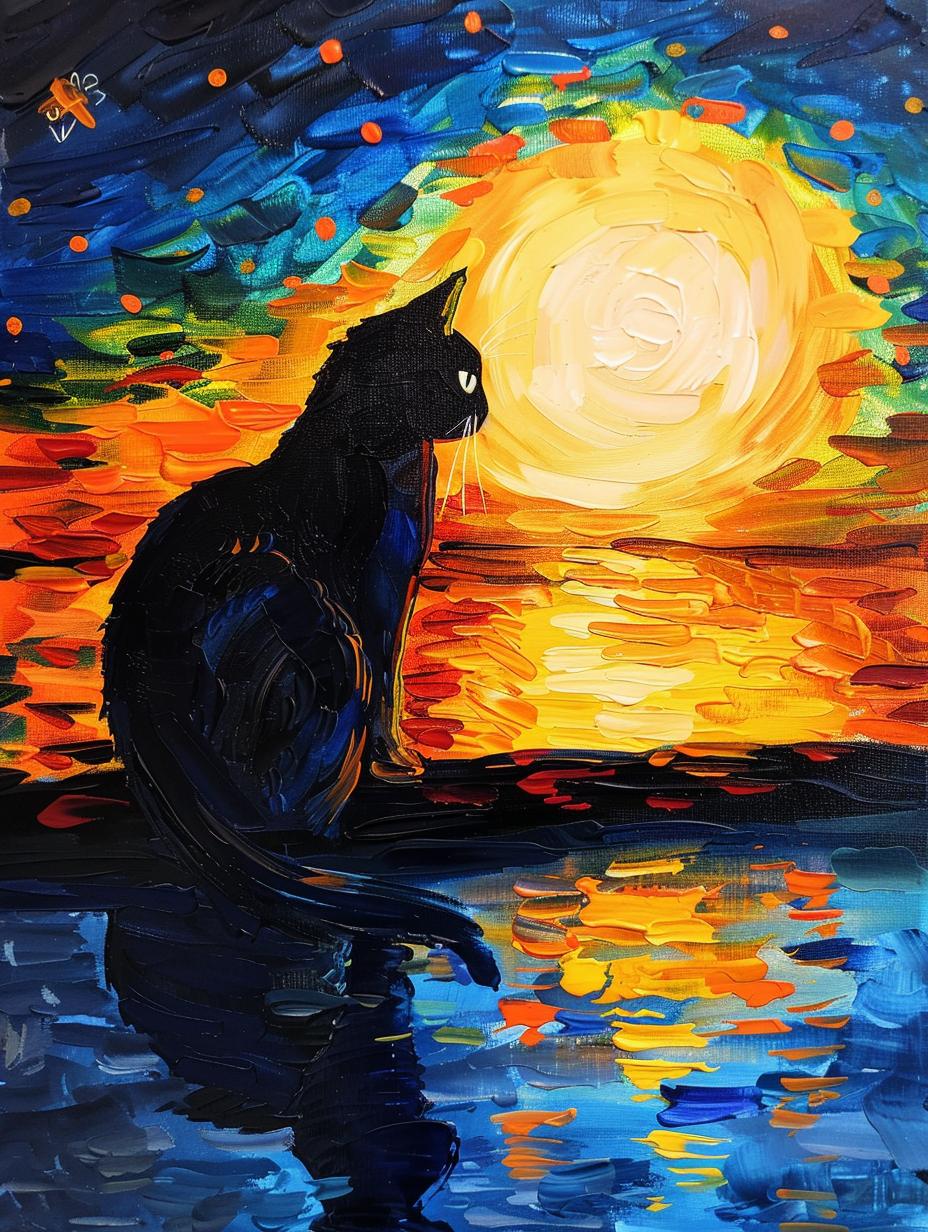 

Абстрактная кошка персонализированная алмазная декоративная картина своими руками Full Round 20x30CM