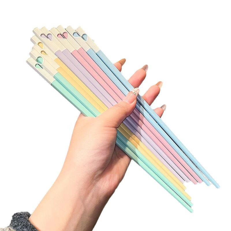 Cute Alloy Heart Chopsticks