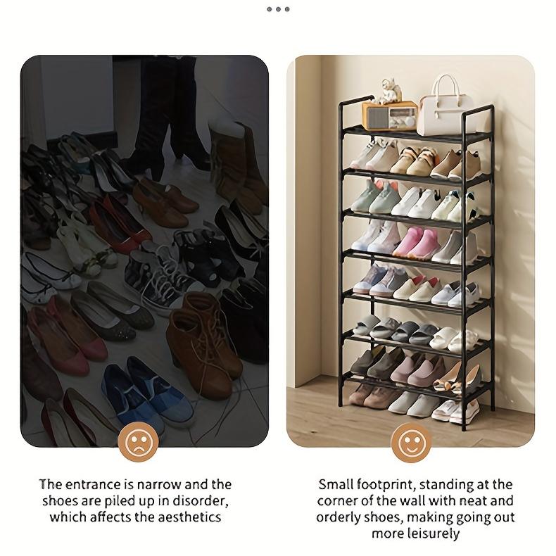 1 Multi-layer Stackable Shoe Rack - Large Capacity Storage, Easy To Install and Remove, Space Saving Design, Durable, Sturdy, Multifunctional
