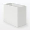 Muji Recycled Polypropylene File BoxStandard TypeWideWhite Gray Approximately Width 15Depth 32Height 24cm