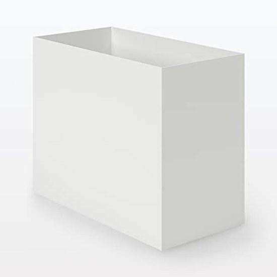 Muji Recycled Polypropylene File BoxStandard TypeWideWhite Gray Approximately Width 15Depth 32Height 24cm