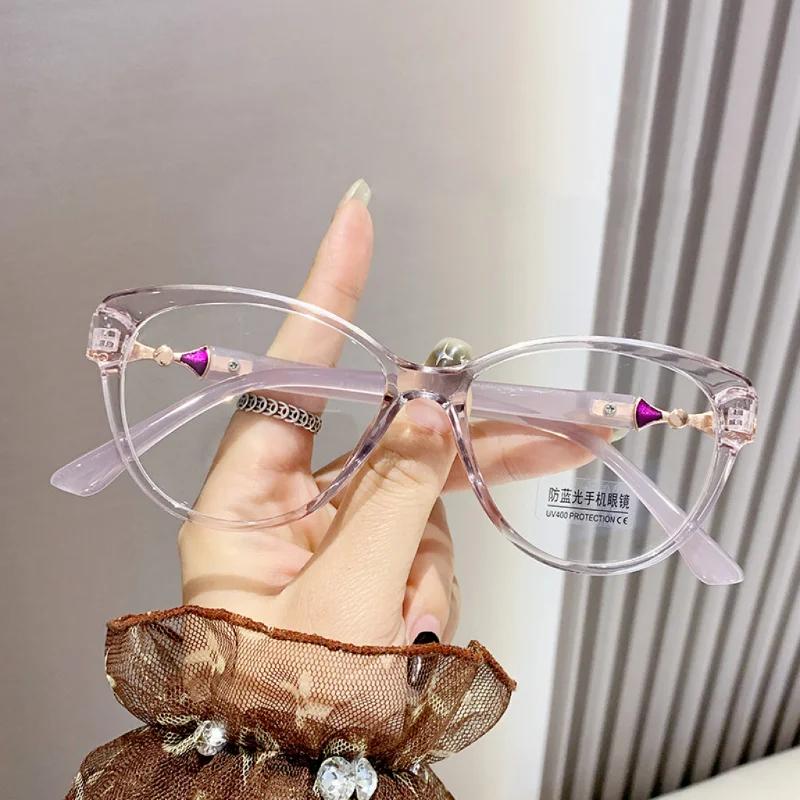 New 3 in 1 Progressive Multifocal Reading Glasses Women Anti Blue Light Easy Far Near Vision -1.0 To +4.0