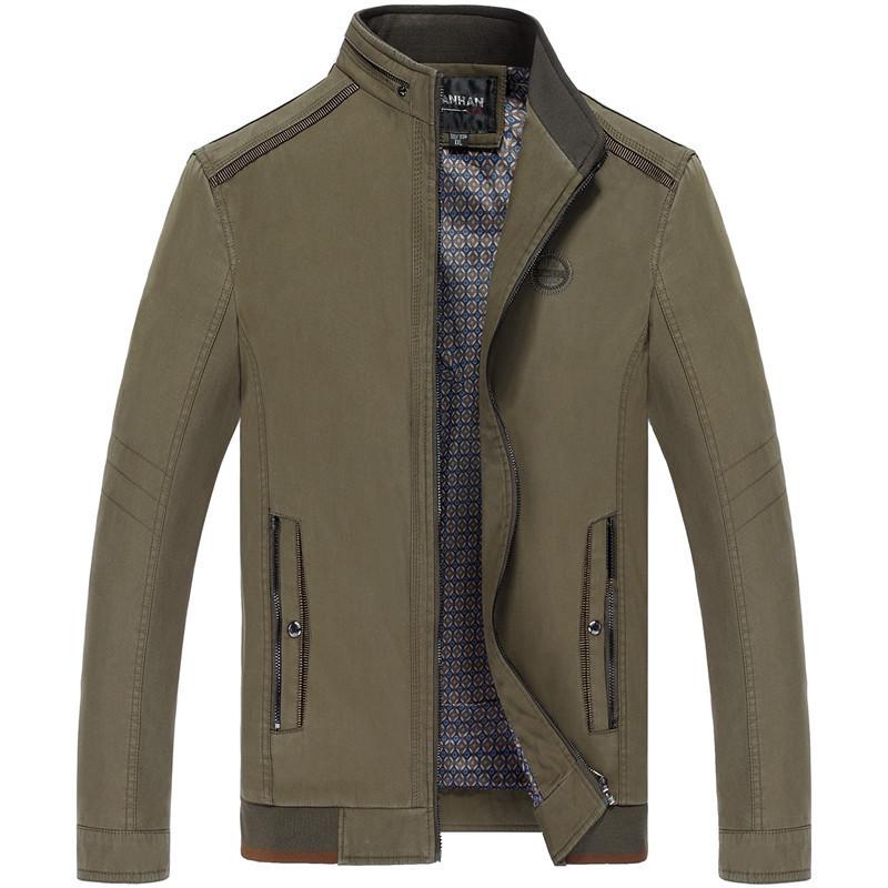 Dad's Mid-aged Stand-collar Jacket: New Spring & Autumn Style for Men