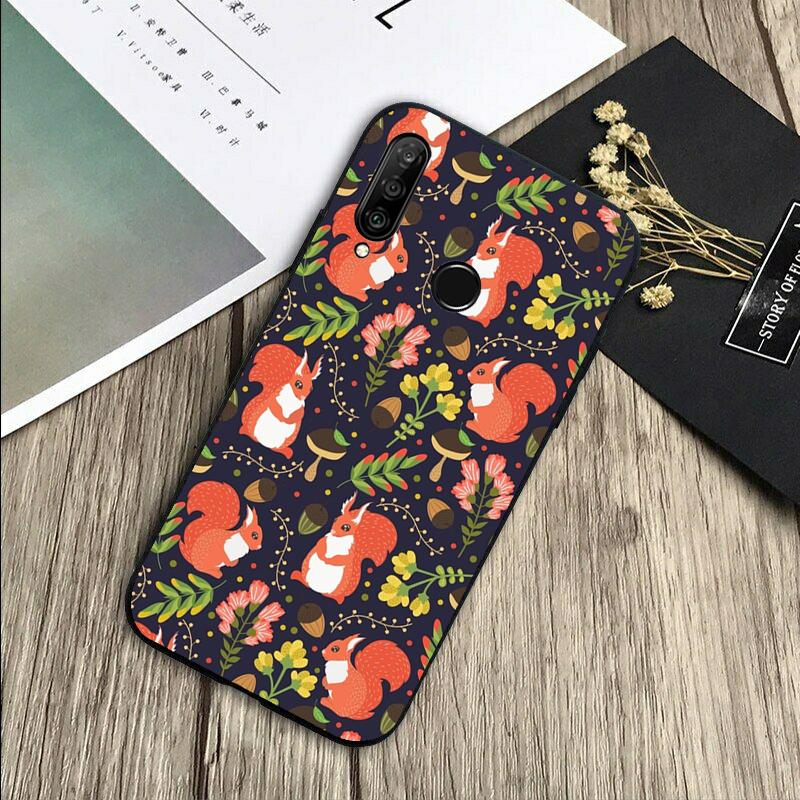 Cartoon Squirrel For Huawei Nova 8i 11i 12i 12s 9 10 SE Y60 Y70 Y90 Y72 Y73 Y61 Y91 P60 Pro P30 P40 Lite Case