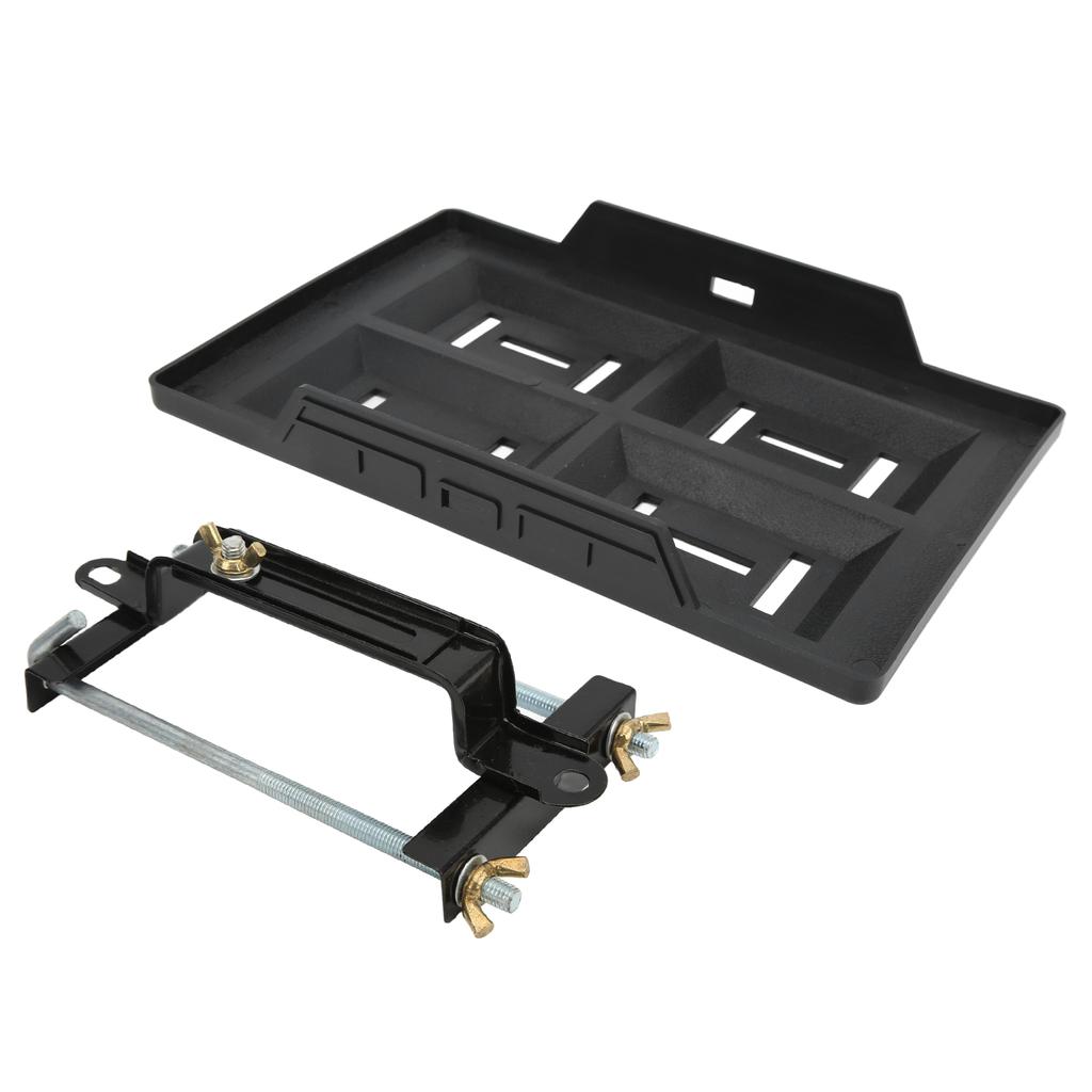 Car Battery Hold Down Tray Bracket Set Recessed Slots Sturdy Construction for 27 30 31 Series Batteries
