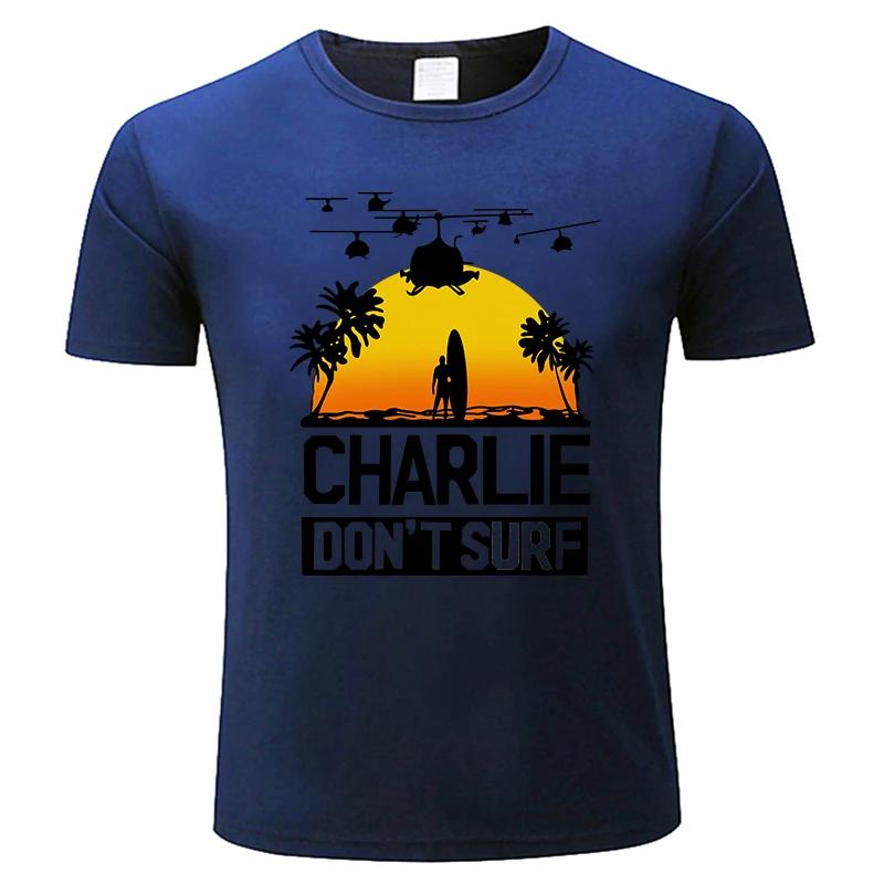 Charlie Dont Surf tshirt man Apocalypse Now Film Movie men t-shirt Fashion cotton tee-shirt Casual Streetwear Men's Clothing
