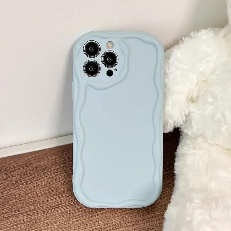 Fine hole candy cream soft silicon case for iPhone 11 12 13 14 15 XR XS Pro Max Plus full anti fall protection phone cover woman