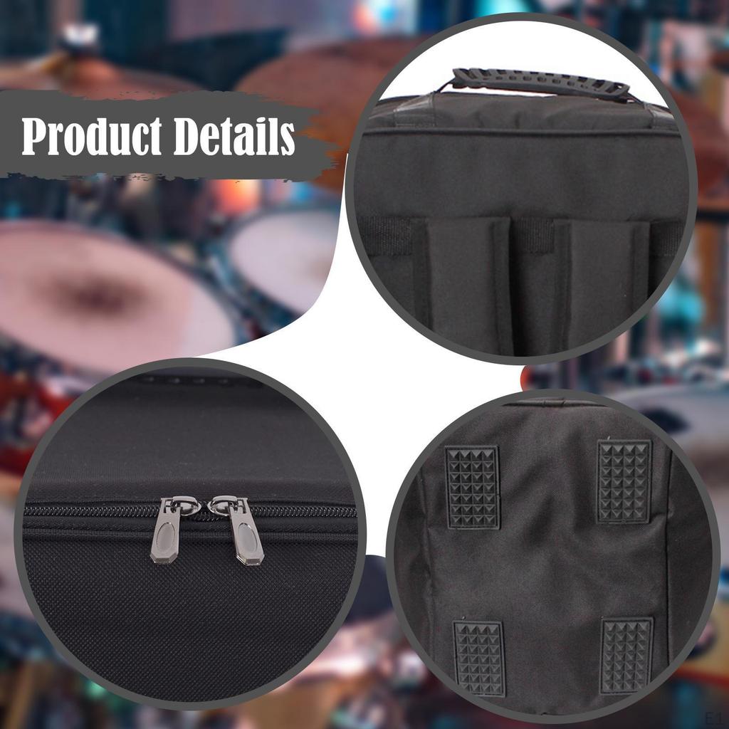 Large Cajon Box Drum Bag, Padded Backpack, Adjustable Shoulder Straps Musical Instrument Oxford