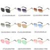Vintage Rimless Irregular Square Sunglasses Fashion Women Men Luxury Brand Designer Sun Glasses Retro Gradient Lady Shades UV400