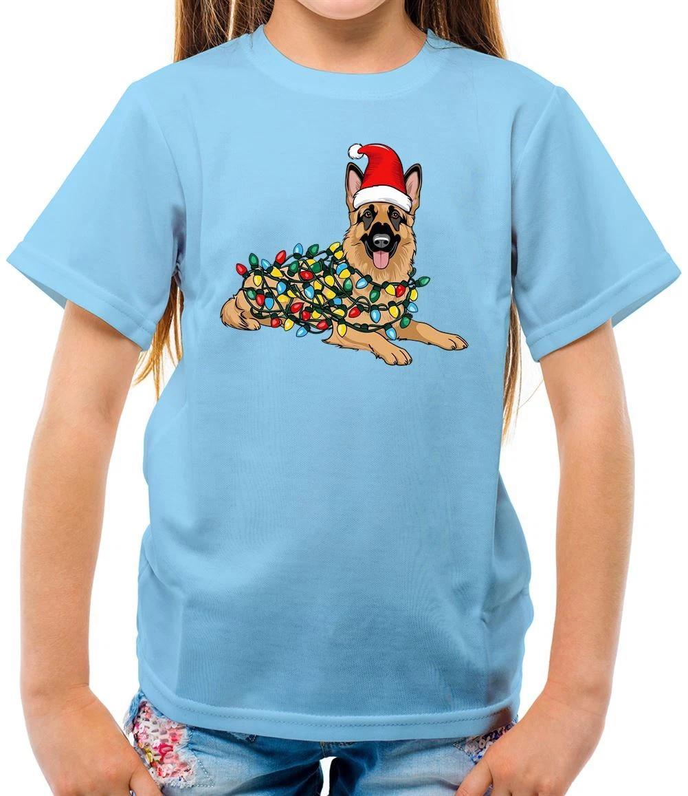 

German Shepherd Christmas - Kids T-Shirt - Alsatian Xmas Dog Dogs Love Pet 130