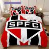 Sao Paulo FC Pattern Bedding Quilt Set Quilt Cover Pillowcase Home Decoration Birthday Gift (1 * Duvet Cover + 2 * Pillowcase, Without Core)