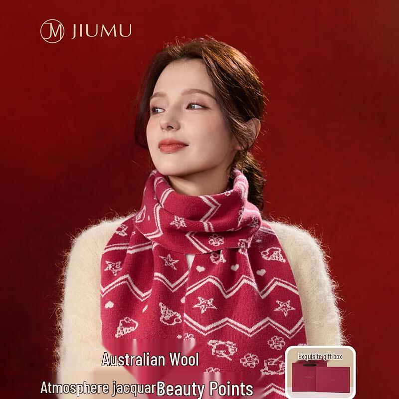 JIUMU Женский шарф и шаль из чистой шерсти One Size